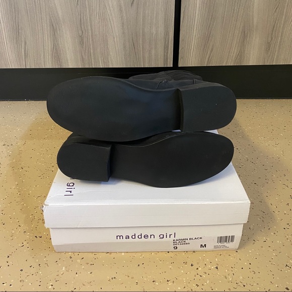 NEW Madden Girl Karmin Black Tall Boots Knee High - Picture 7 of 8